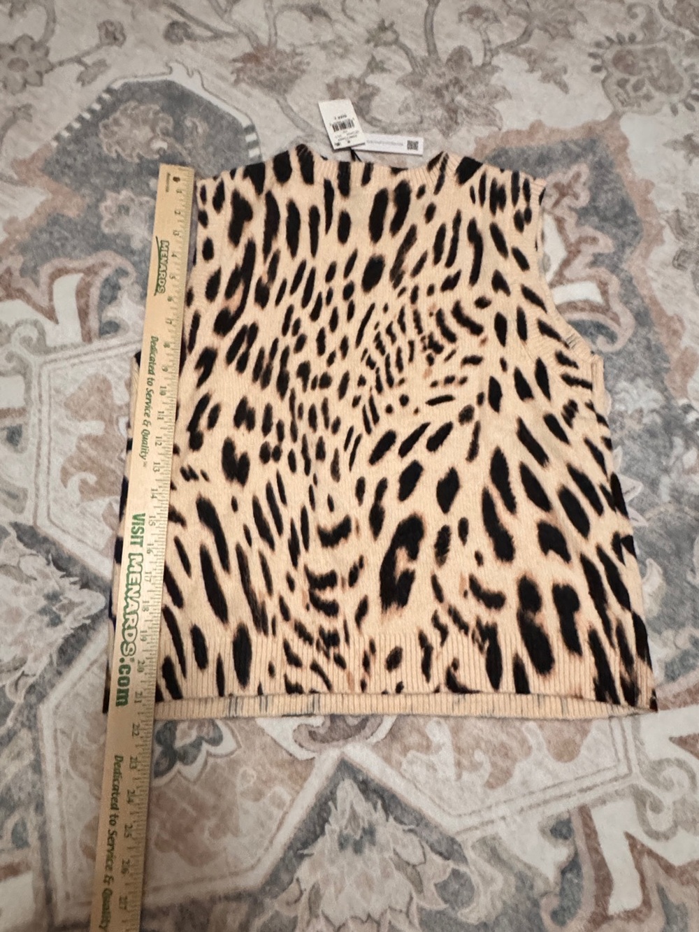 Sanctuary Cream and Black Leopard-Print Sleeveless sweater Tank - Picture 4 of 8